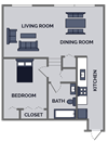 1 bedroom apartment floor plan